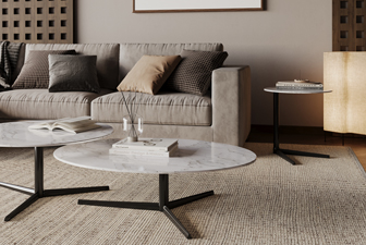 Collezione HEOS: base a razze per elementi d’arredo